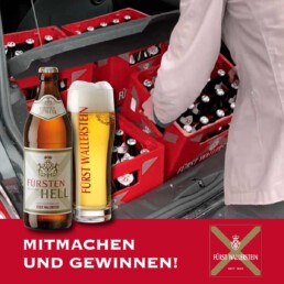 4 Kisten F&uuml;rst Wallerstein F&uuml;rsten Hell in einem Kofferraum